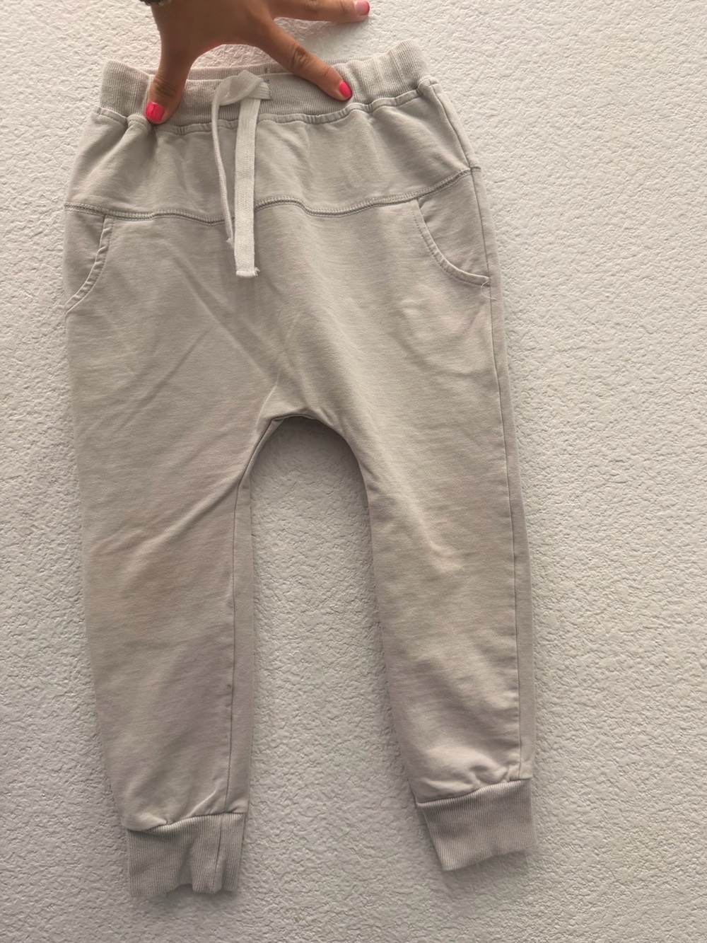 Little Bipsy Light Grey Drawstring Jogger Pants